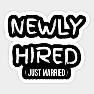 Funny Just Married Sticker